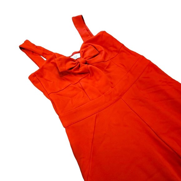 Ali & Jay Red Jumpsuit Bow Front Sleeveless Cropped Womans Size M VR614 - Picture 7 of 14